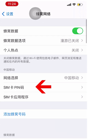 长坡镇苹果14维修网分享如何给iPhone14的SIM卡设置密码 