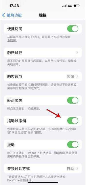 长坡镇苹果手机维修分享iPhone手机如何设置摇一摇删除文字 