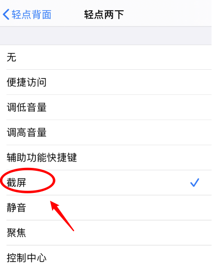 长坡镇苹果手机维修分享iPhone12如何启用双击截屏 